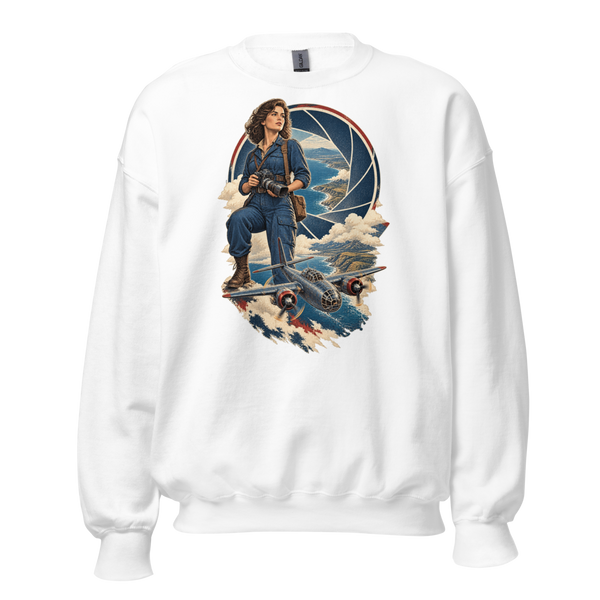 Vintage Aviation Pin-Up Edition 37 Unisex Sweatshirt — front view