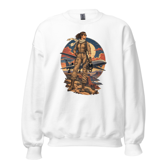 Vintage Aviation Pin-Up T-Shirt – Edition 40 Unisex Sweatshirt product mockup