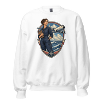 Vintage Aviation Pin-Up T-Shirt – Edition 39 Unisex Sweatshirt product mockup