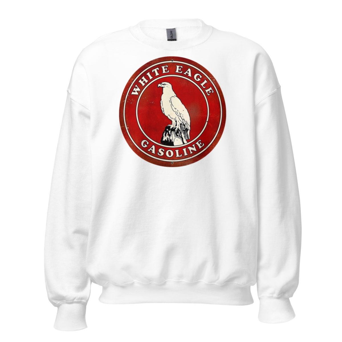 White Eagle Vintage Gas and Oil T-Shirt — Muncle Mikes Unisex Sweatshirt product mockup