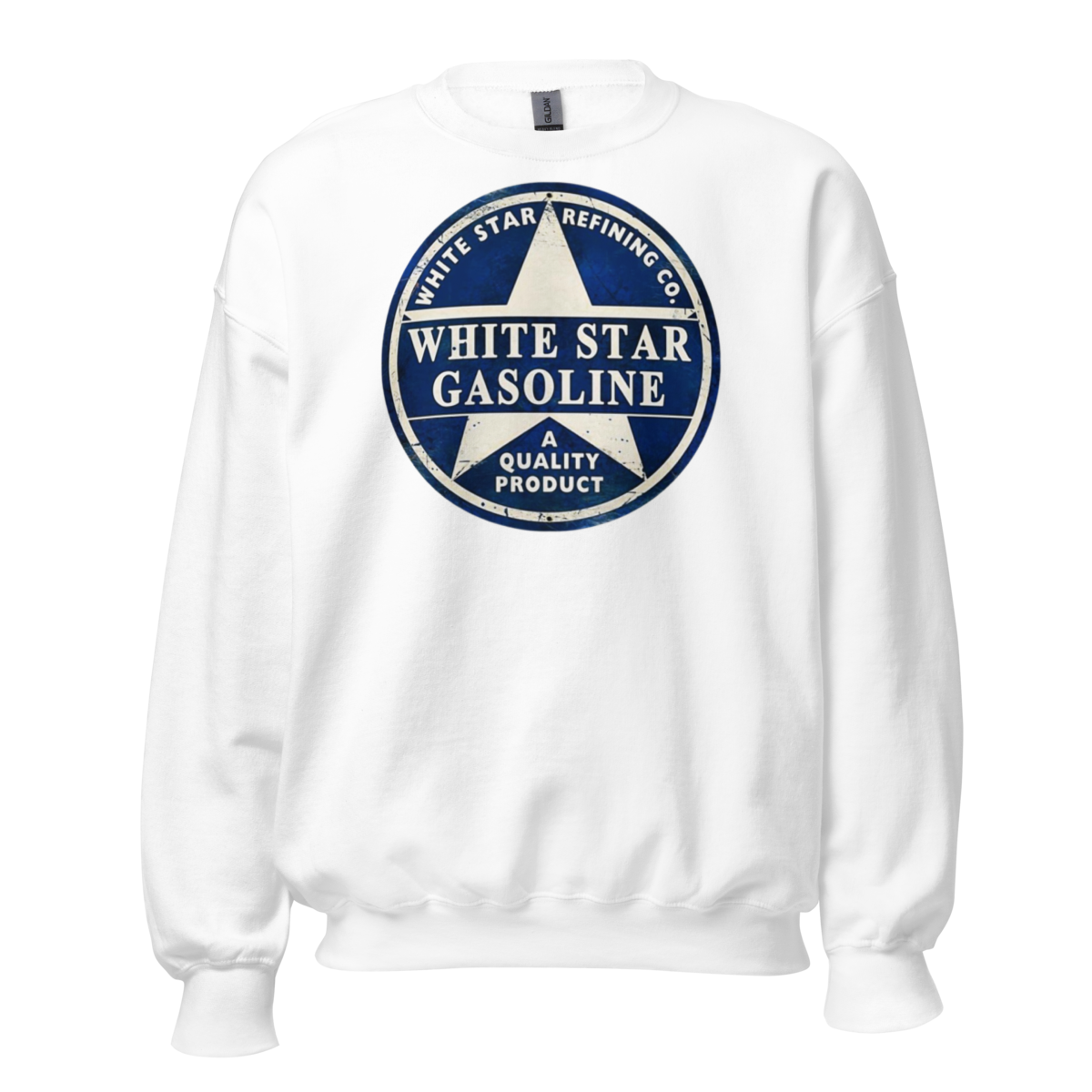 White Star Gasoline Vintage Gas and Oil T-Shirt — Muncle Mikes Unisex Sweatshirt product mockup