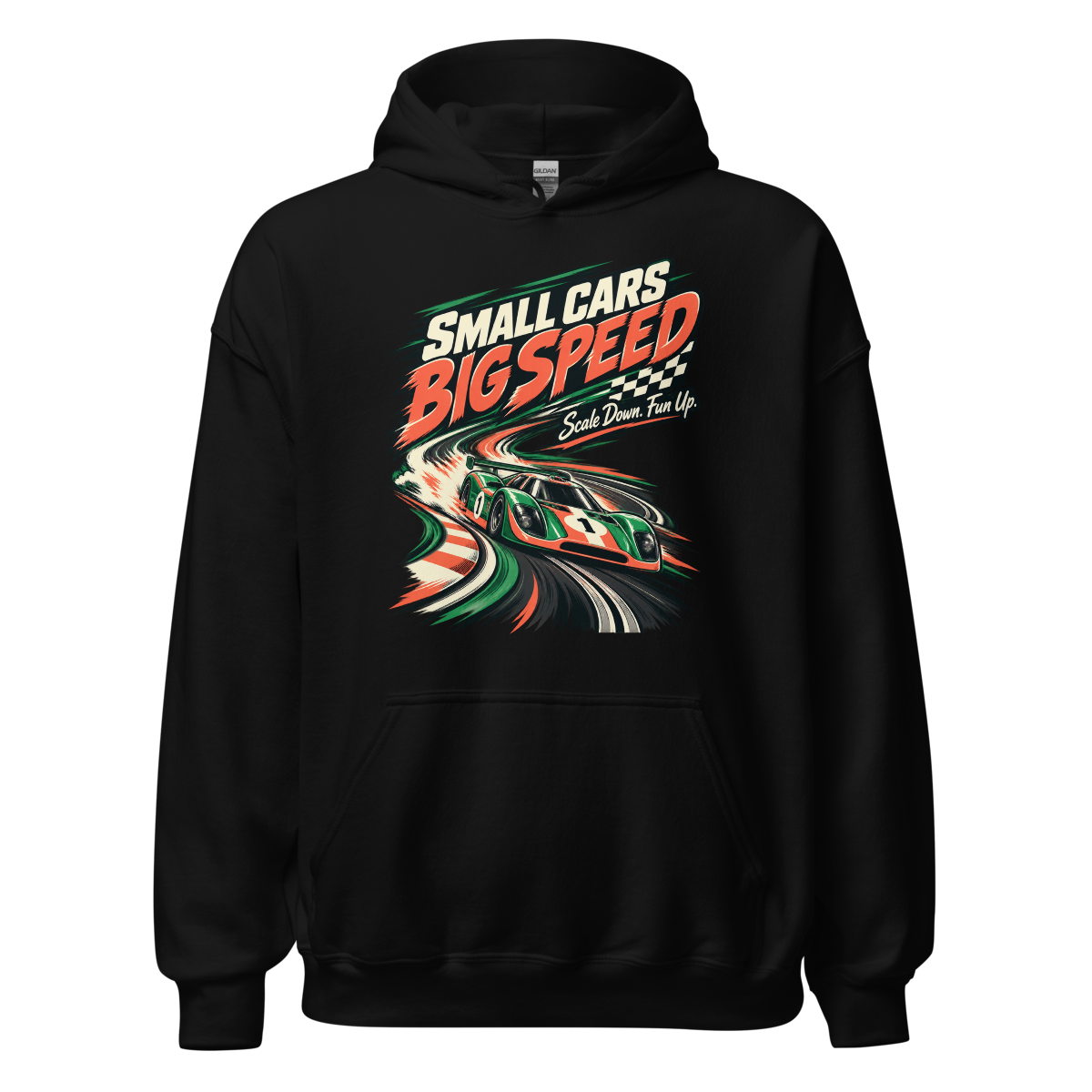 Small Cars Big Speed Unisex Hoodie product mockup