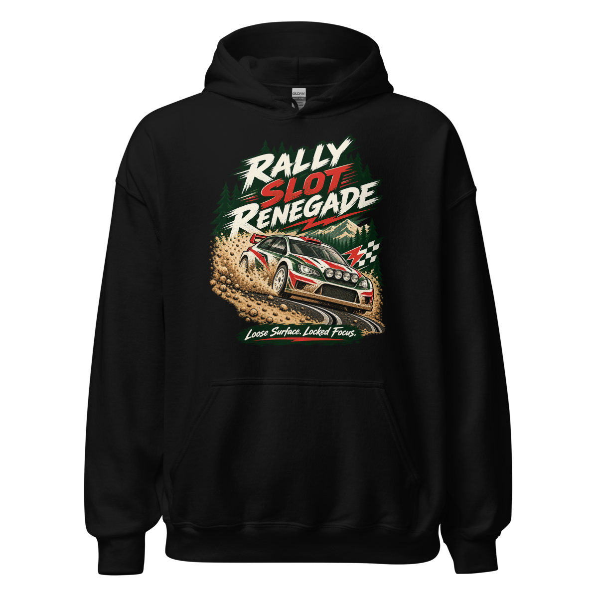 Rally Slot Renegade Unisex Hoodie product mockup