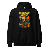 Muncle Mikes Hot Rod and Rat Rod Shirt Mayhem! Monster Rods! (028) Unisex Hoodie product mockup 4