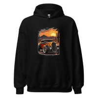 Desert Sunset Flame Coupe Unisex Hoodie product mockup 4
