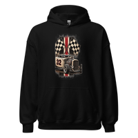 Number 32 Checkered Roadster Unisex Hoodie product mockup 4