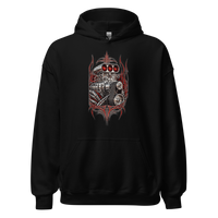 Supercharged V8 Pinstripe Unisex Hoodie product mockup 4
