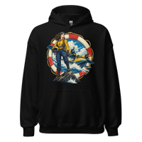 Vintage Aviation Pin-Up T-Shirt – Edition 14 Unisex Hoodie product mockup 4