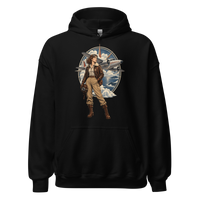 Vintage Aviation Pin-Up T-Shirt – Edition 38 Unisex Hoodie product mockup 4
