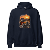 Desert Sunset Flame Coupe Unisex Hoodie product mockup 3