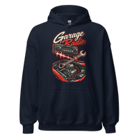 Turn Up the Garage Radio Unisex Hoodie product mockup 3