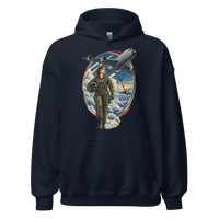 Vintage Aviation Pin-Up T-Shirt – Edition 02 Unisex Hoodie product mockup 3