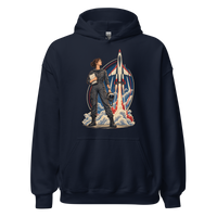 Vintage Aviation Pin-Up T-Shirt – Edition 10 Unisex Hoodie product mockup 3