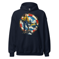 Vintage Aviation Pin-Up T-Shirt – Edition 14 Unisex Hoodie product mockup 3