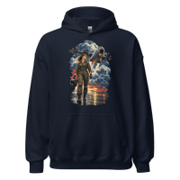 Vintage Aviation Pin-Up T-Shirt – Edition 30 Unisex Hoodie product mockup 3