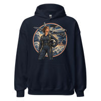 Vintage Aviation Pin-Up T-Shirt – Edition 34 Unisex Hoodie product mockup 3