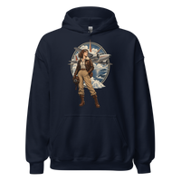 Vintage Aviation Pin-Up T-Shirt – Edition 38 Unisex Hoodie product mockup 3
