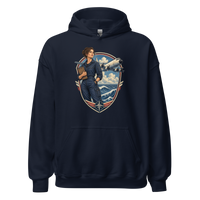 Vintage Aviation Pin-Up T-Shirt – Edition 39 Unisex Hoodie product mockup 3