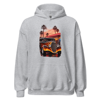 Neon Diner Flame Coupe Unisex Hoodie product mockup 2