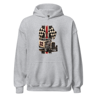 Number 32 Checkered Roadster Unisex Hoodie product mockup 2