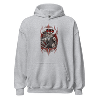 Supercharged V8 Pinstripe Unisex Hoodie product mockup 2