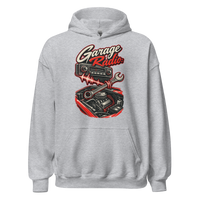 Turn Up the Garage Radio Unisex Hoodie product mockup 2