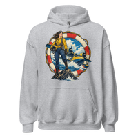Vintage Aviation Pin-Up T-Shirt – Edition 14 Unisex Hoodie product mockup 2