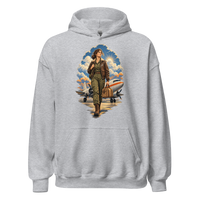 Vintage Aviation Pin-Up T-Shirt – Edition 33 Unisex Hoodie product mockup 2