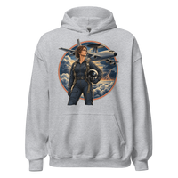 Vintage Aviation Pin-Up T-Shirt – Edition 34 Unisex Hoodie product mockup 2