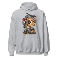 Vintage Aviation Pin-Up T-Shirt – Edition 35 Unisex Hoodie product mockup 2