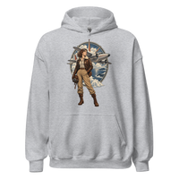 Vintage Aviation Pin-Up T-Shirt – Edition 38 Unisex Hoodie product mockup 2