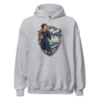 Vintage Aviation Pin-Up T-Shirt – Edition 39 Unisex Hoodie product mockup 2