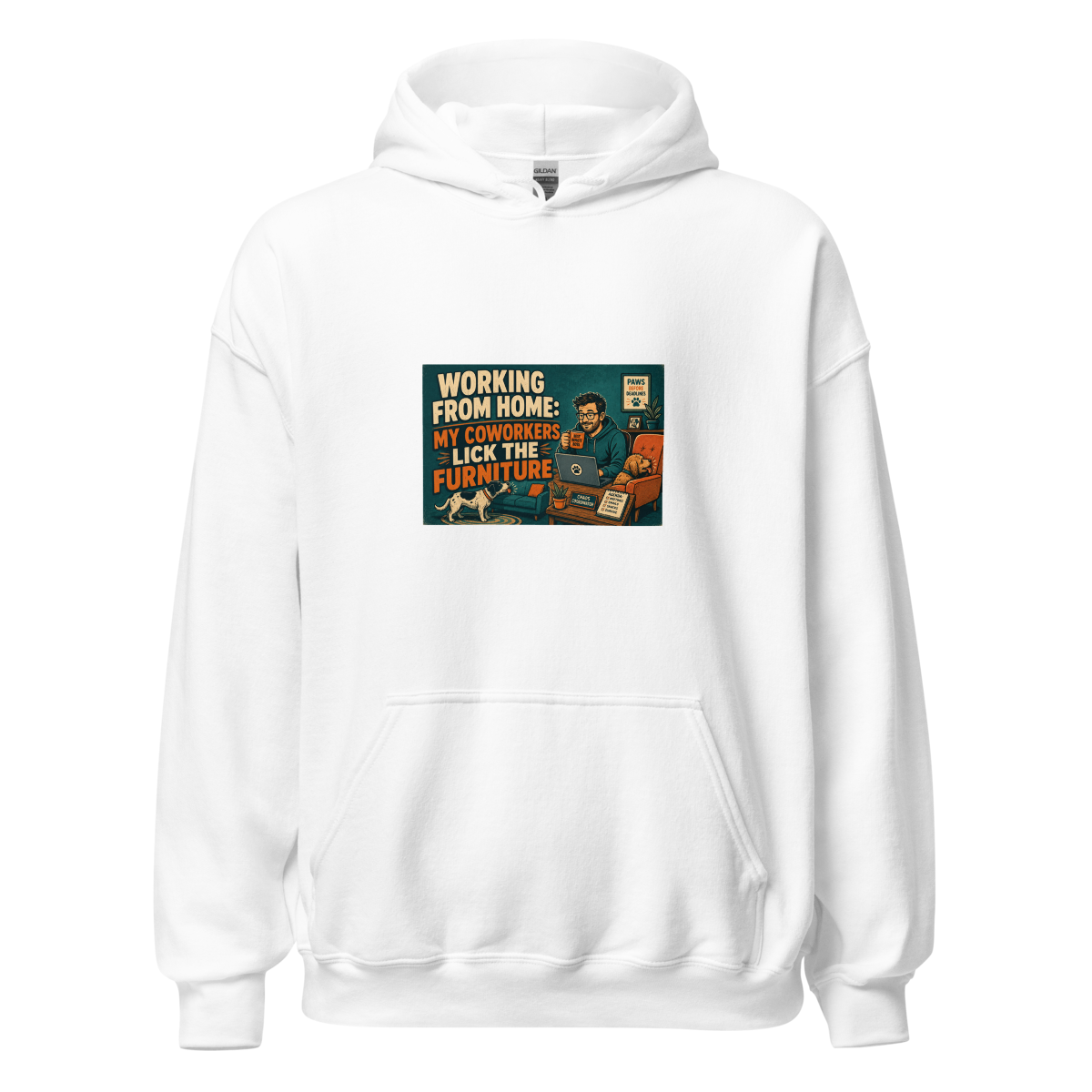 Remote Work Unisex Hoodie product mockup 4