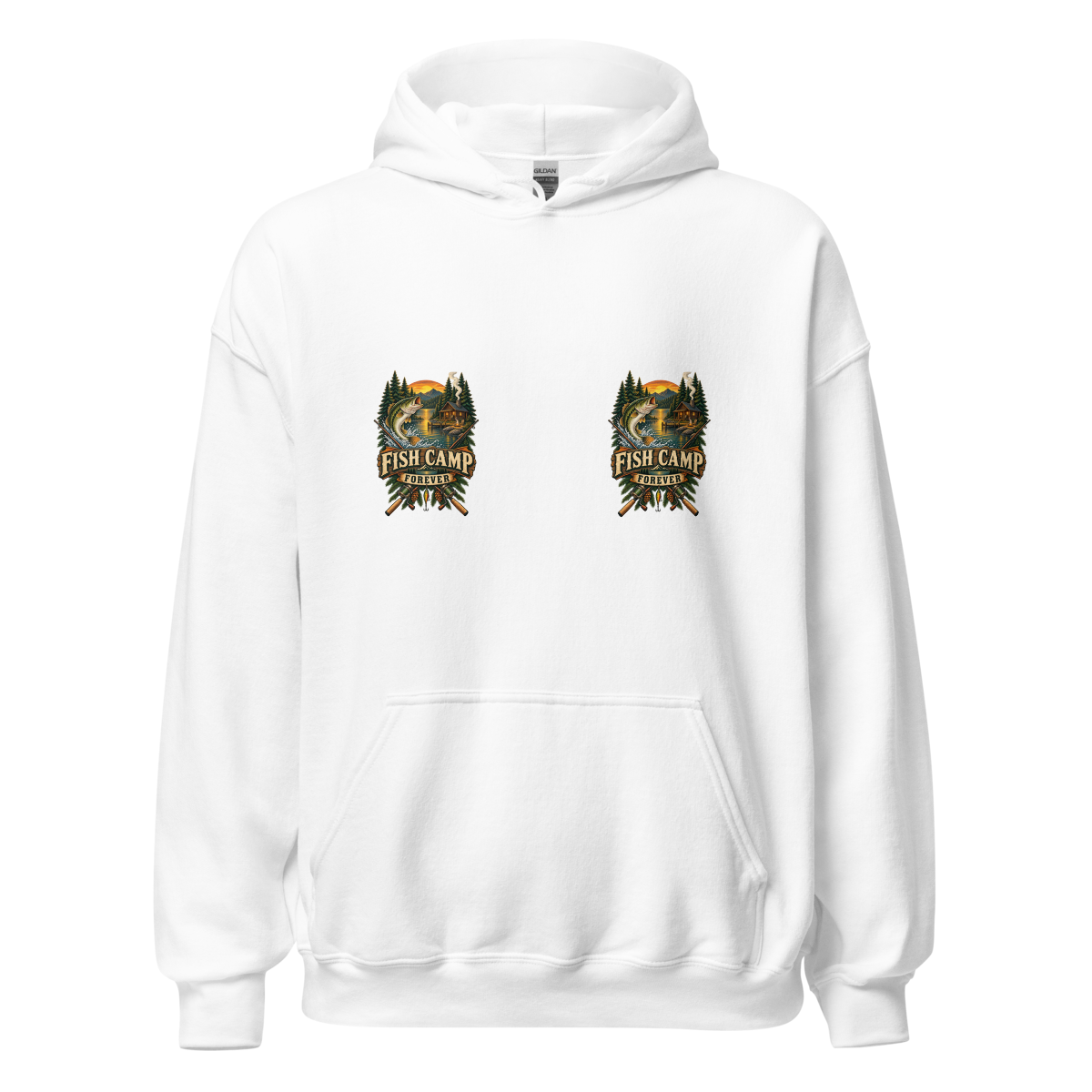 Fish Camp Forever Unisex Hoodie product mockup 4