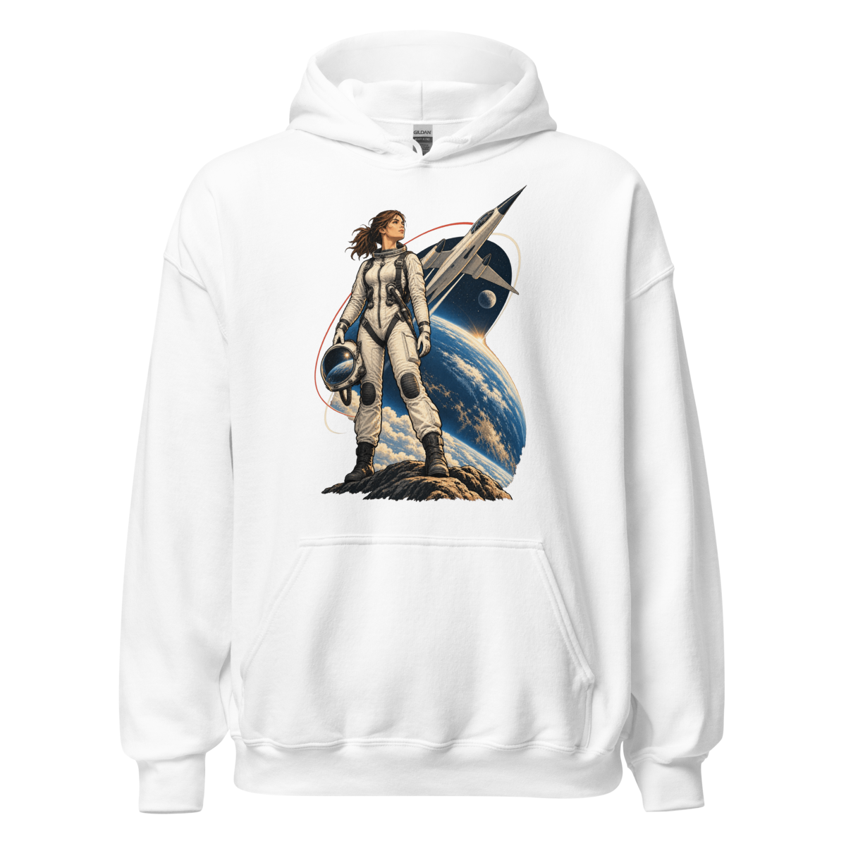Vintage Aviation Pin-Up T-Shirt – Edition 41 Unisex Hoodie product mockup 4