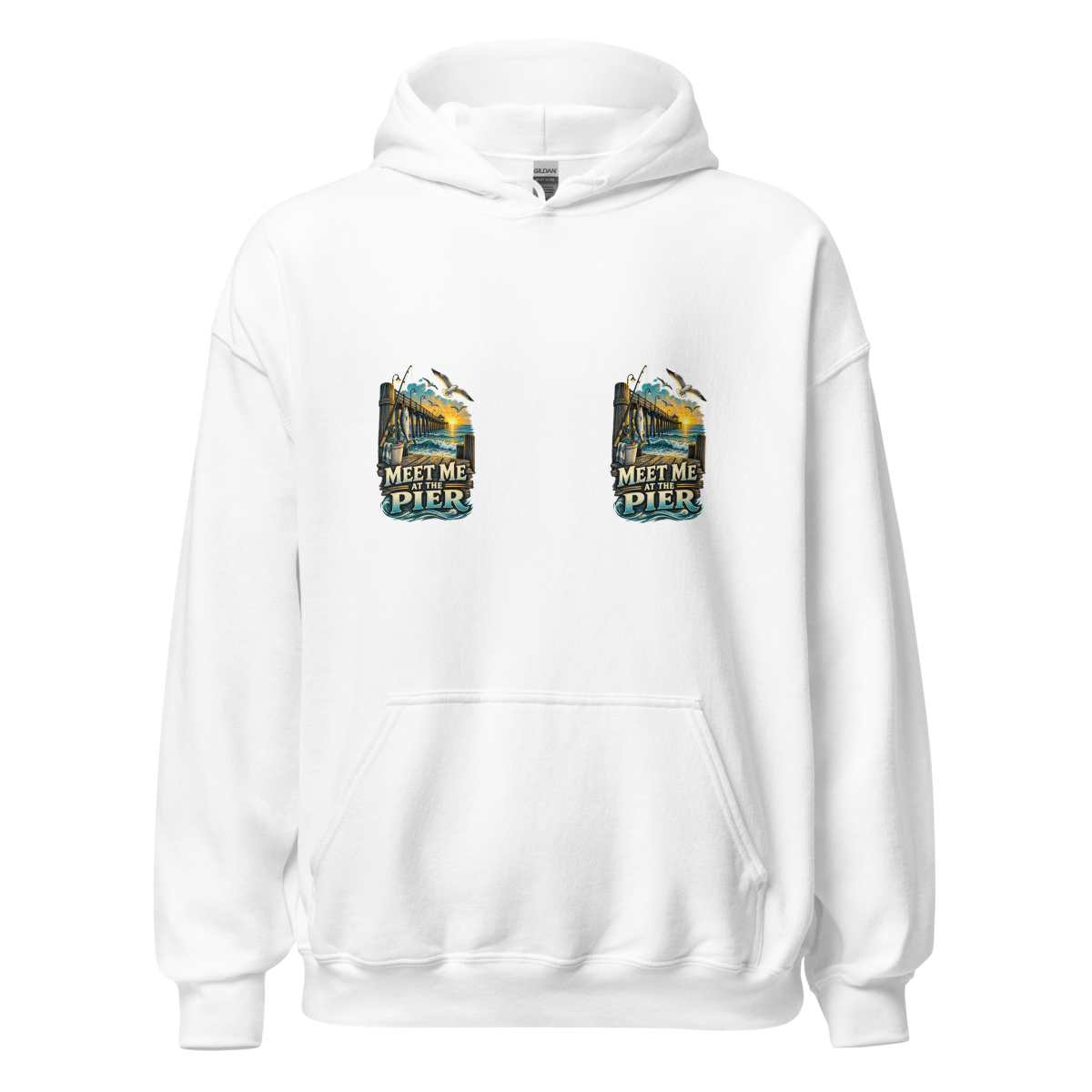 Meet Me at the Pier Unisex Hoodie product mockup 4