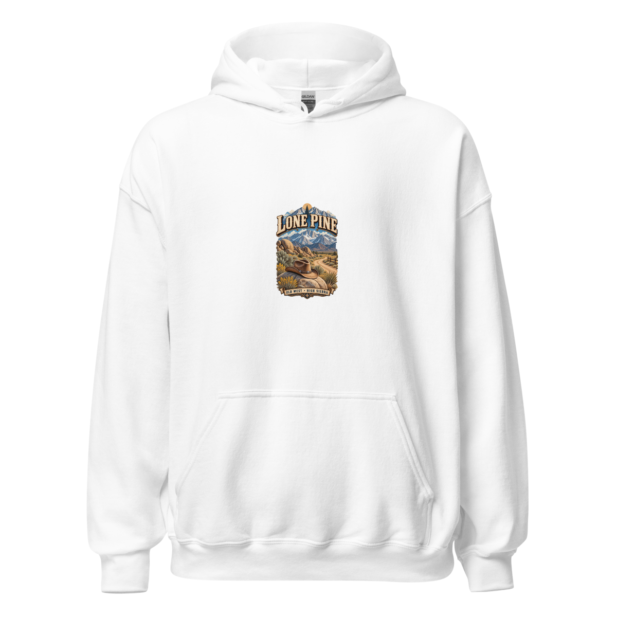 Lone Pine Old West Unisex Hoodie product mockup 4