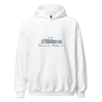 Muncle Mikes Hat: Hot Rod Hatter! Unisex Hoodie product mockup 4
