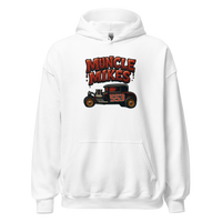 Muncle Mikes Hot Rod and Rat Rod Shirt Mayhem! 553 Unisex Hoodie product mockup 4