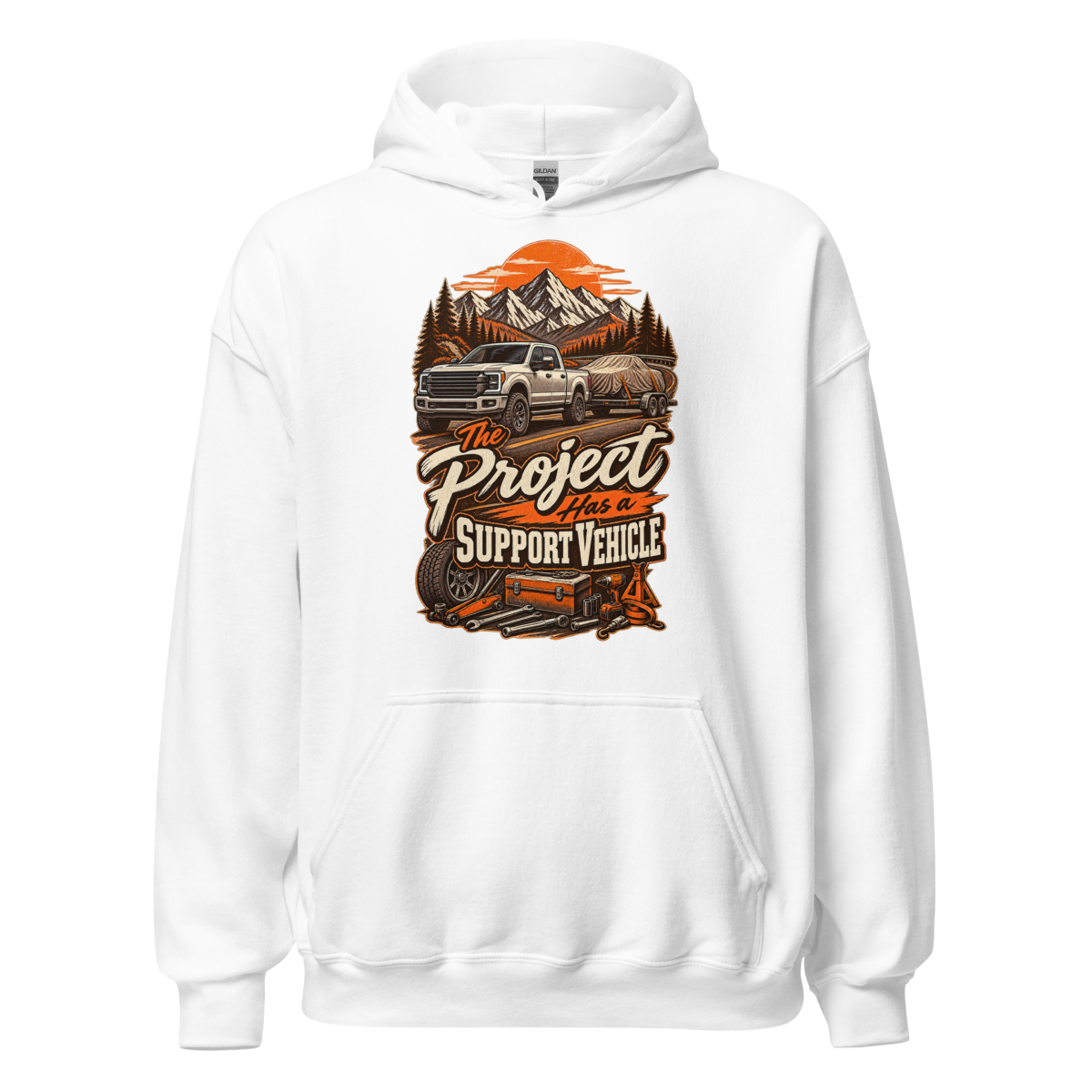 Project Support Vehicle Unisex Hoodie product mockup 4