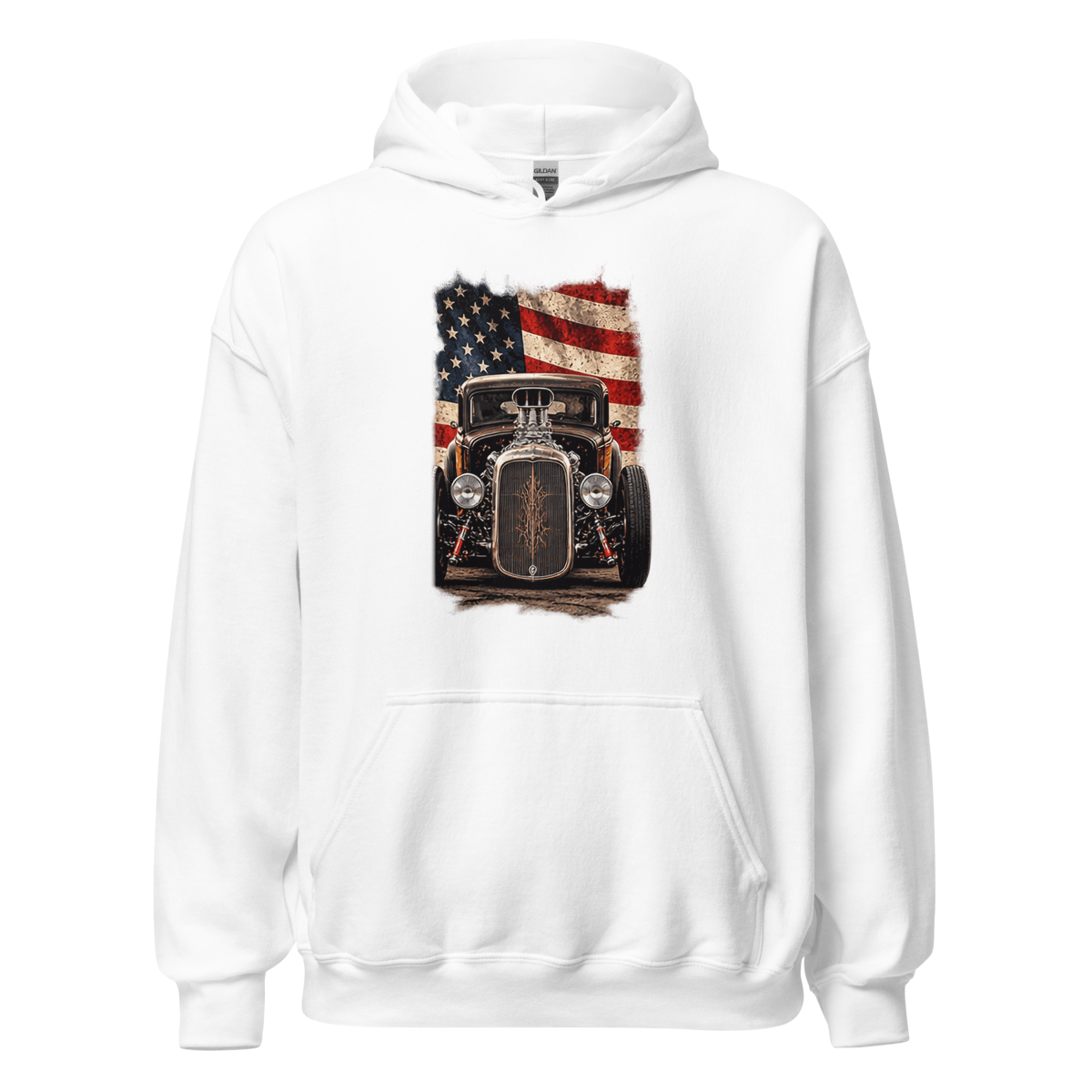 American Steel Blown Roadster Unisex Hoodie product mockup