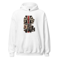 Number 32 Checkered Roadster Unisex Hoodie product mockup