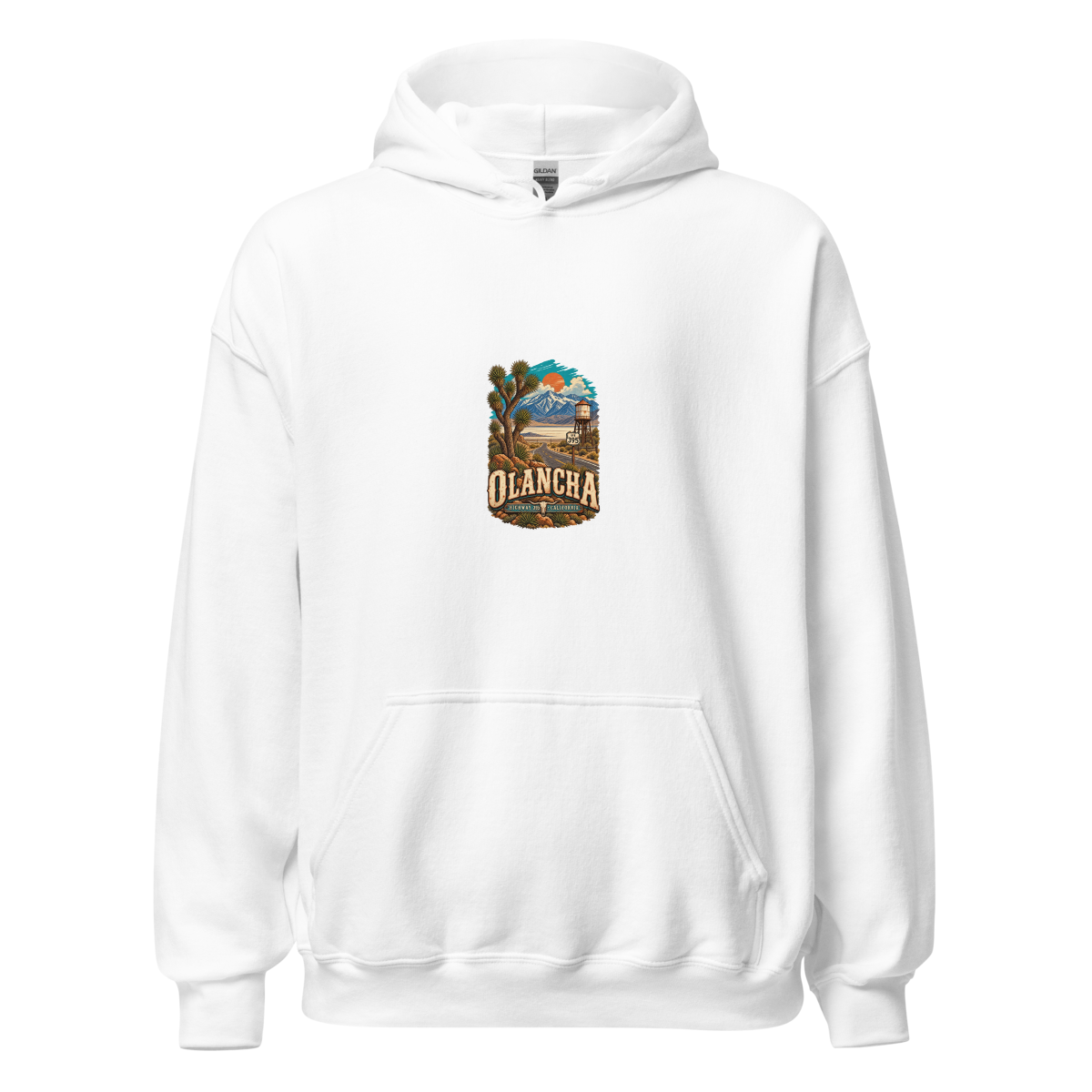 Olancha California Unisex Hoodie product mockup