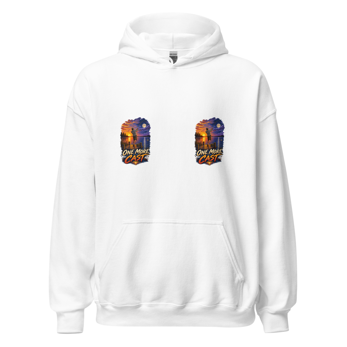 One More Cast Fishing Unisex Hoodie product mockup
