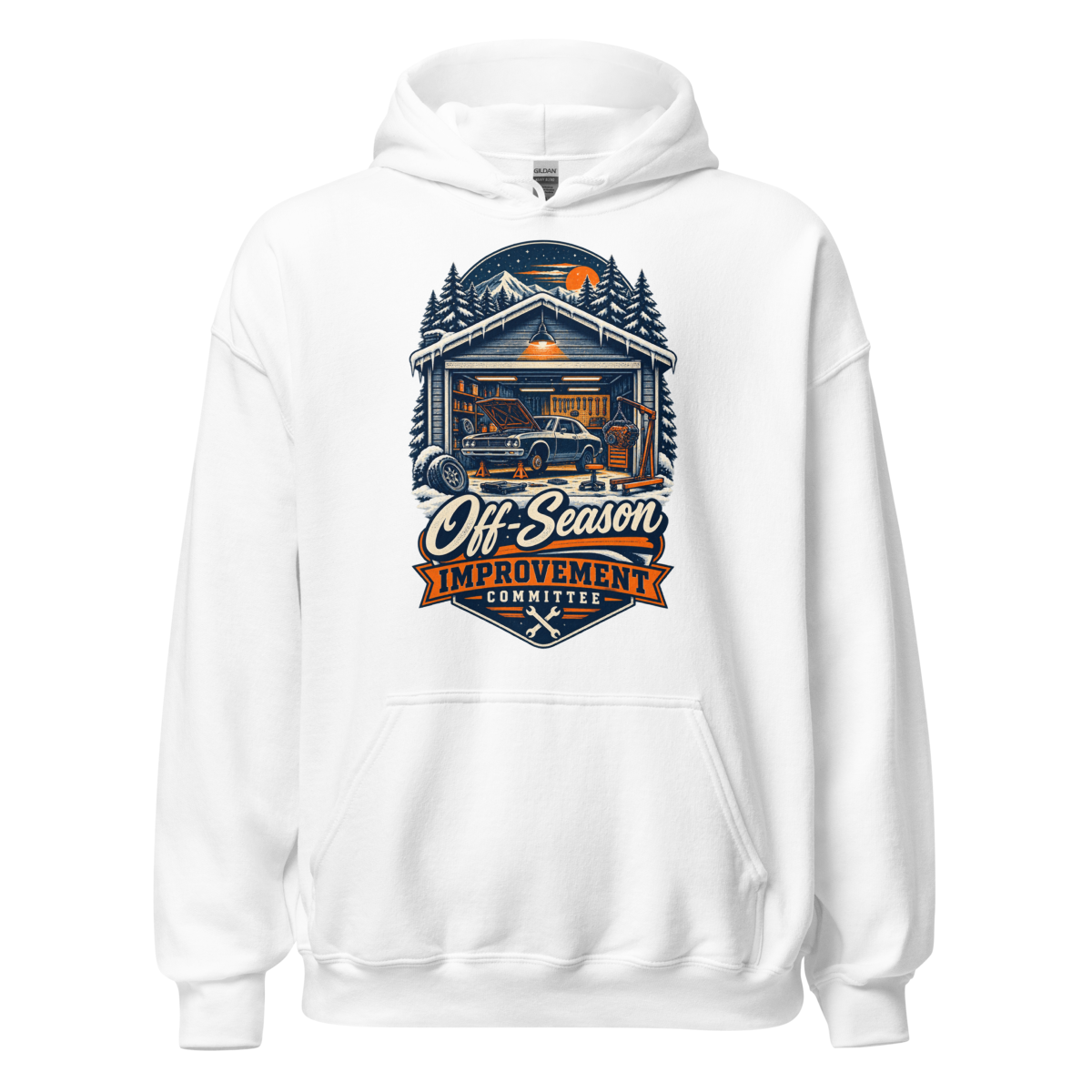 Off-Season Improvement Committee Unisex Hoodie product mockup