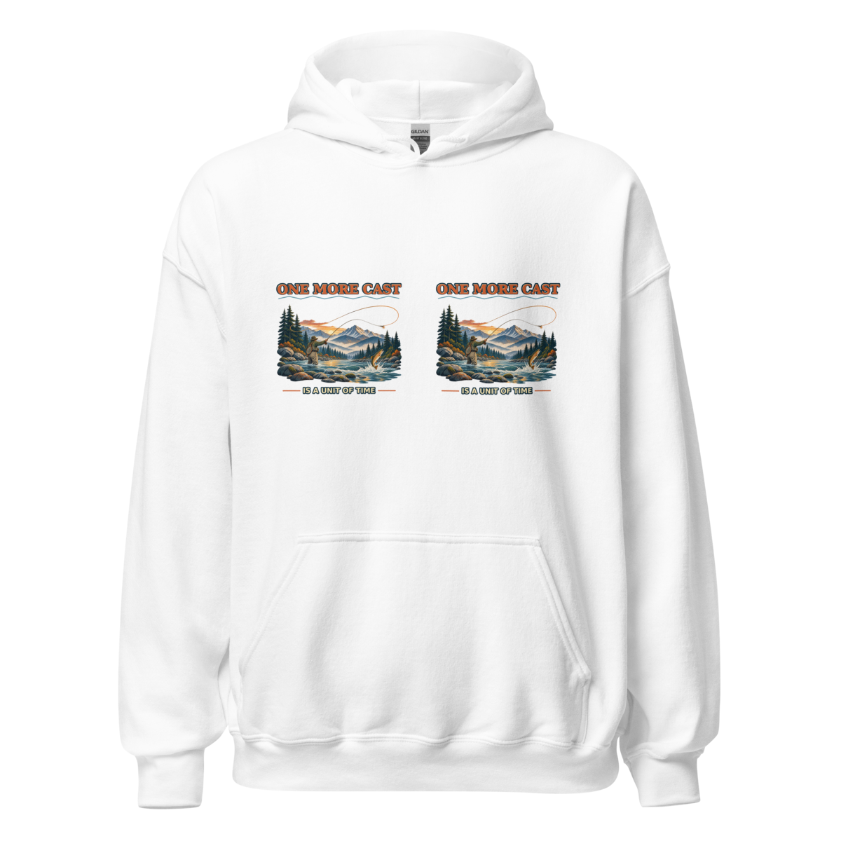 One More Cast Is a Unit of Time Unisex Hoodie product mockup