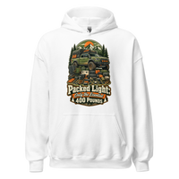 Packed Light Only 400 Pounds Unisex Hoodie product mockup