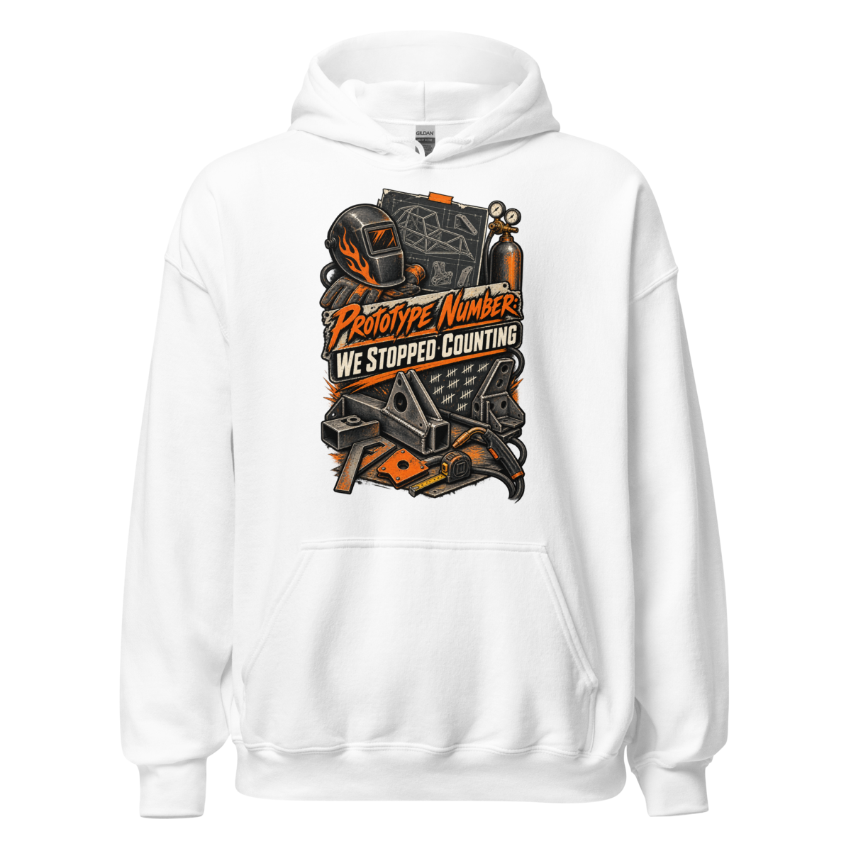 Prototype Number We Stopped Counting Unisex Hoodie product mockup