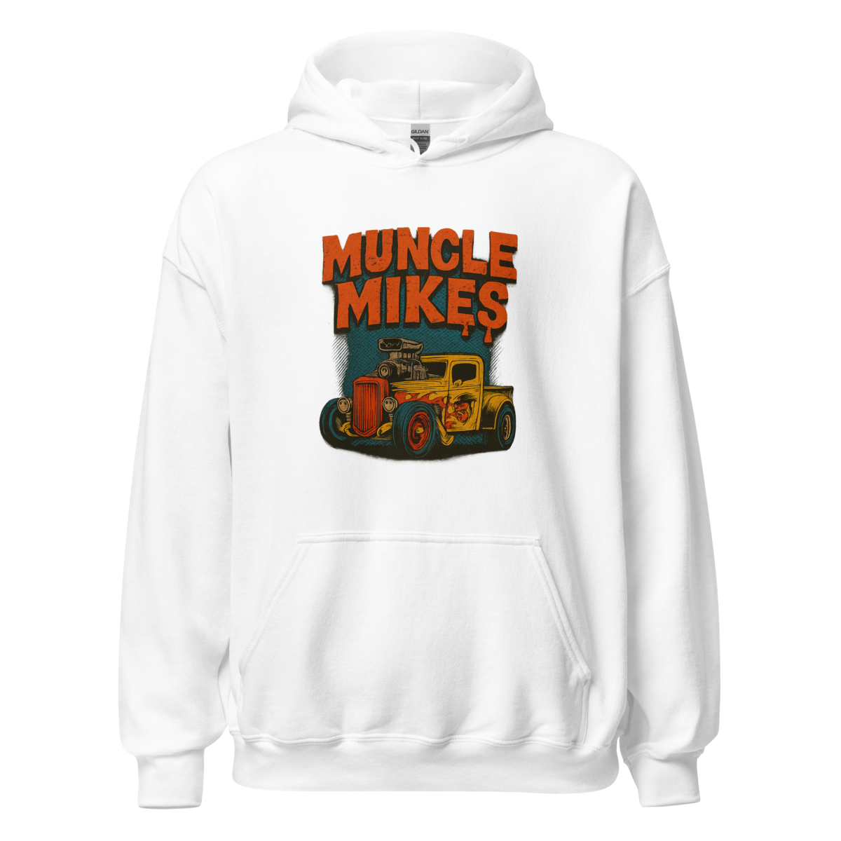 Rat Rod Truck 001 Oversized Sweatshirt — Muncle Mikes Unisex Hoodie product mockup