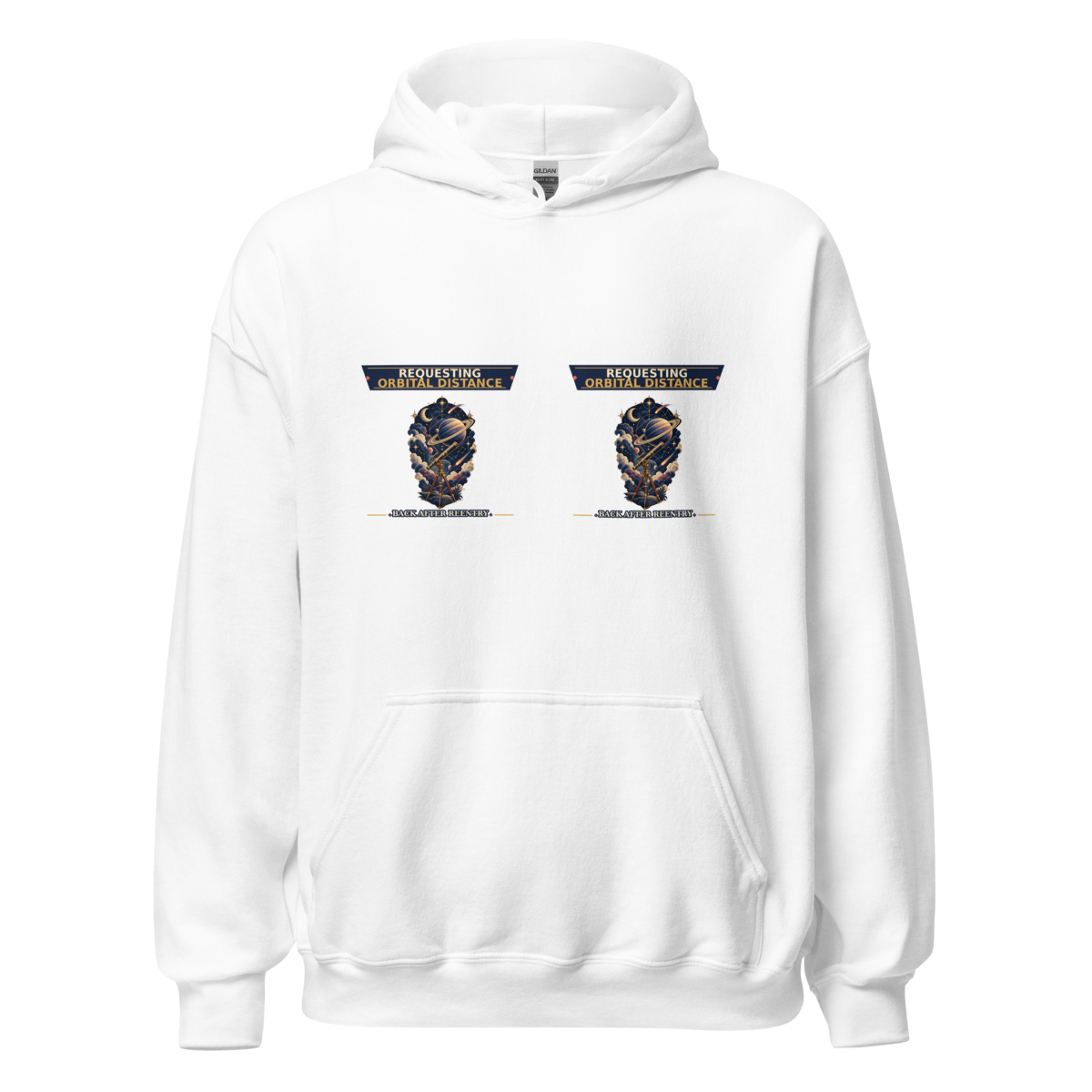 Requesting Orbital Distance Unisex Hoodie product mockup